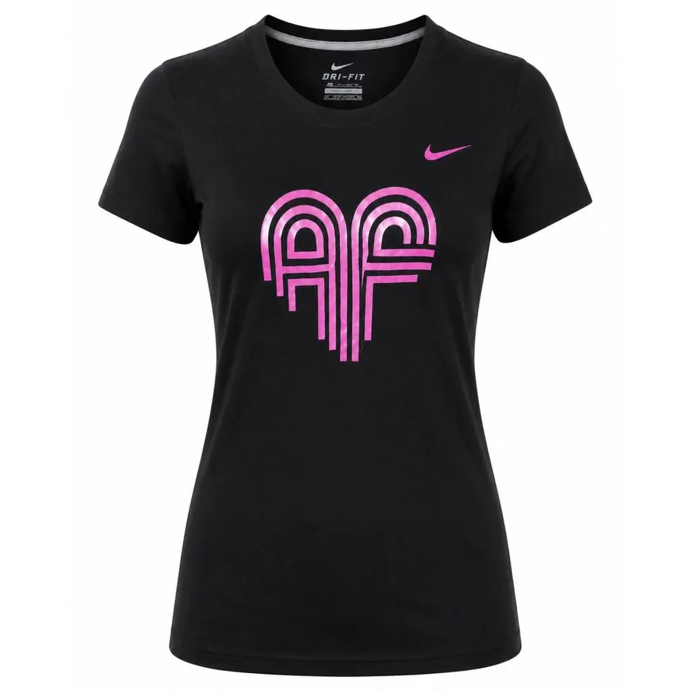 Nike Dri-FIT Women's Black AF Graphic Athletic T-Shirt XS